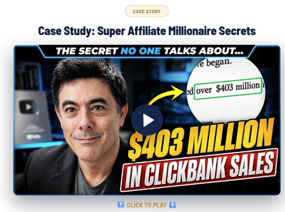 Watch the video case study: Super Affiliate Millionaire Secrets with Mark Ling - Commission Cycle review 2026